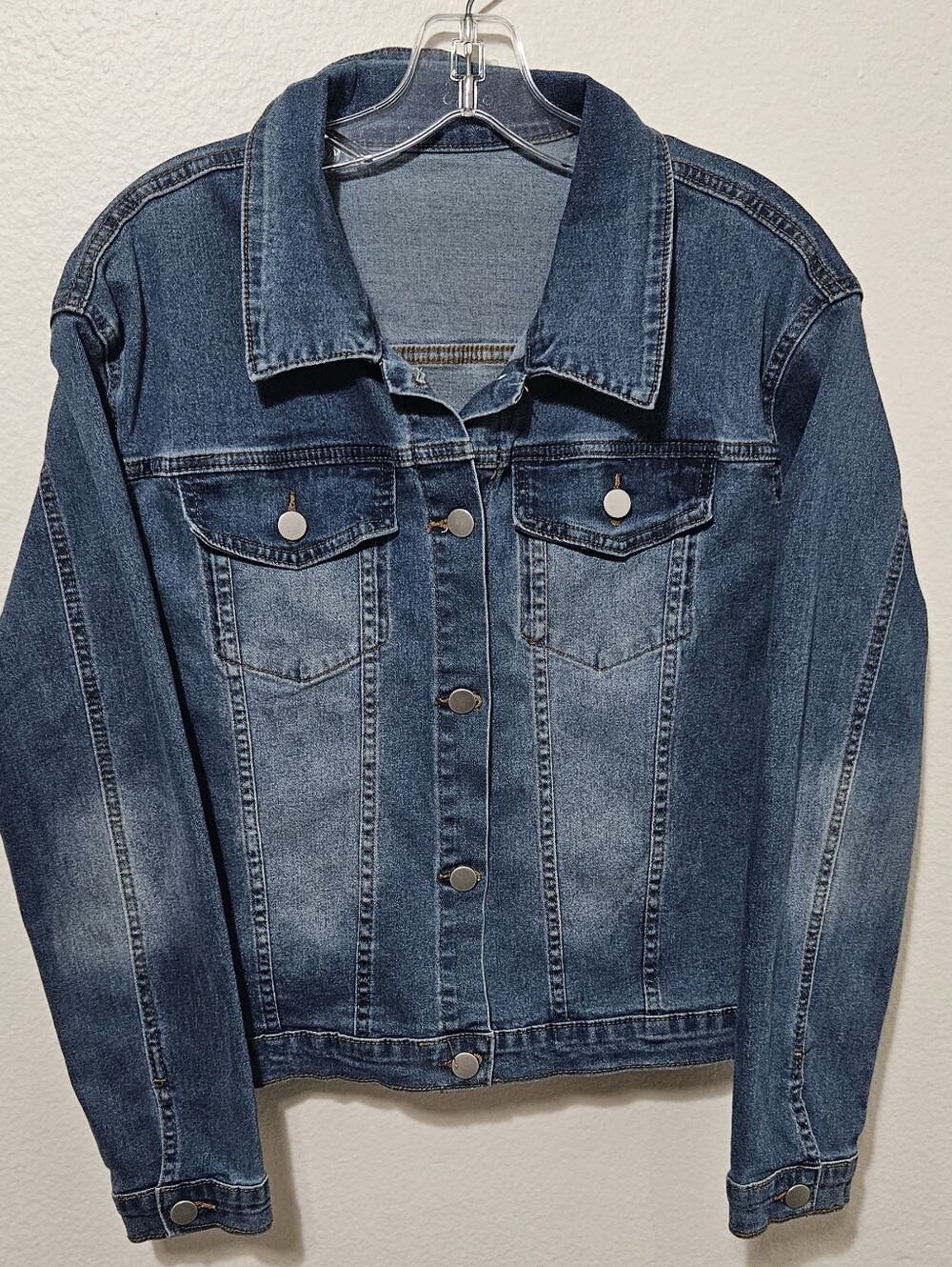 SHEIN Dark Blue Denim Jean Jacket